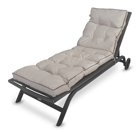 Poduszka pikowana na leżak ogrodowy plażowy beżowy