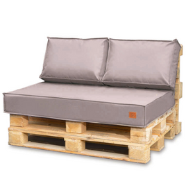 Zestaw: Siedzisko i Poduchy ogrodowe na meble z europalet 120x80x15 jasny beżowy