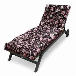 Poduszka pikowana na leżak ogrodowy plażowy róże