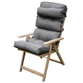 Poduszka na fotel leżak ogrodowy 120 cm ciemny szary