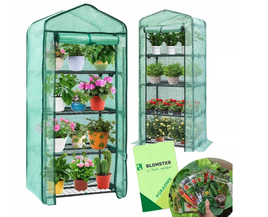 Szklarnia foliowa ogrodowa 4-poziomowa zielona 70x50x160 cm